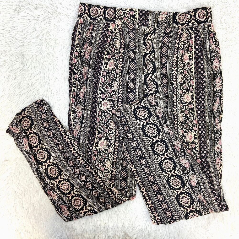 BCBG Maxazria Wide Leg Palazzo Stretch Pull On Lounge Pants Sz S